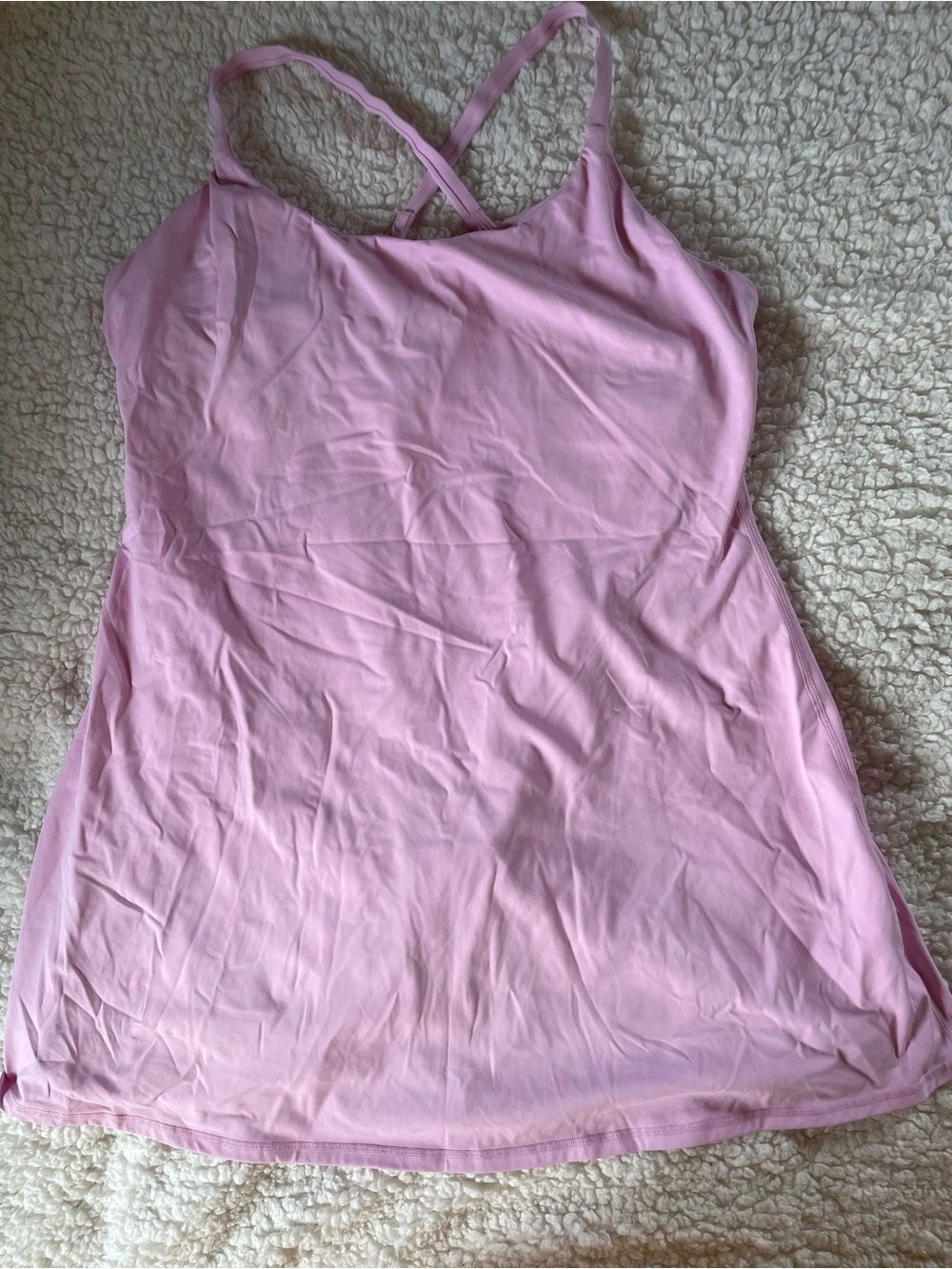 HALARA Light Pink Crossback Tank Dress